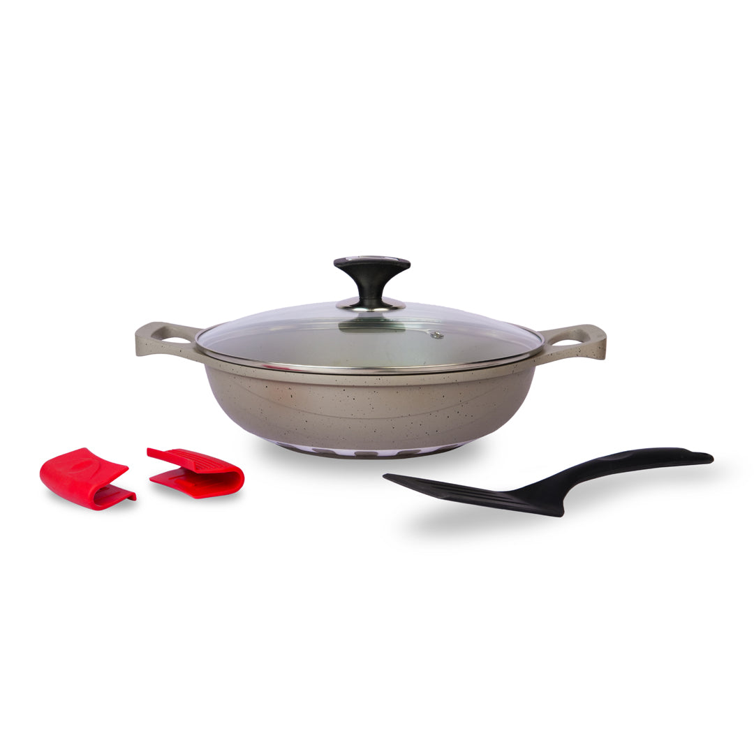 5pcs Die-Cast Wok (Karahi) with 5 Colors & 2 Sizes