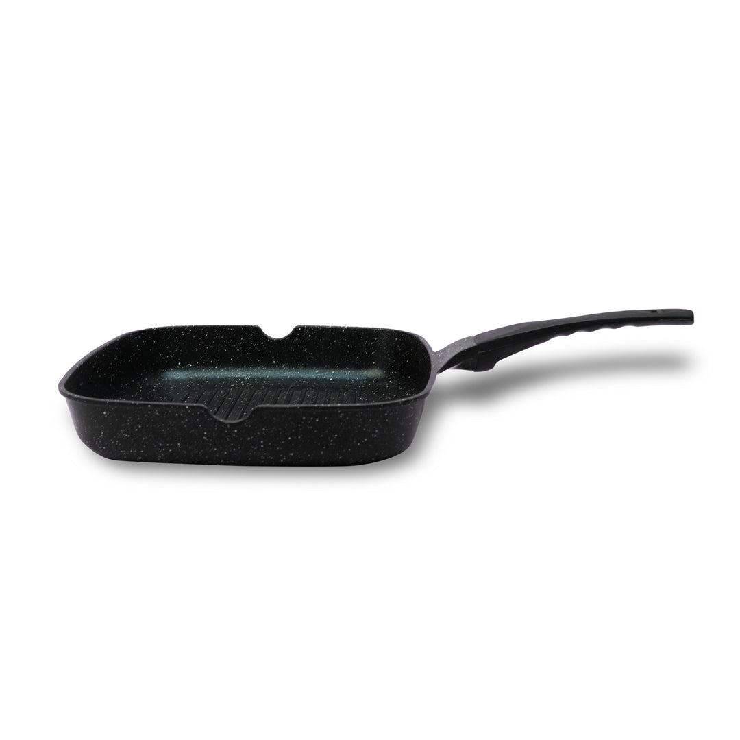 Die-Cast Single Grill pan with 4 Colors & 2 Sizes