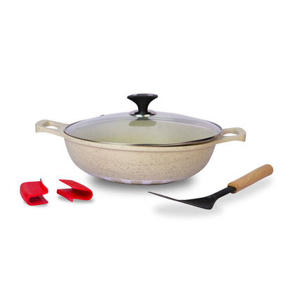 5pcs Die-Cast Wok (Karahi) with 5 Colors & 2 Sizes