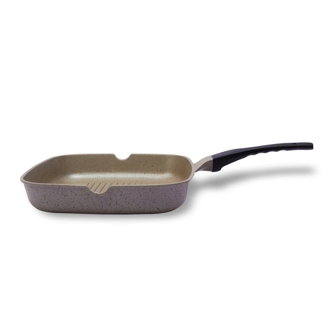 Die-Cast Single Grill pan with 4 Colors & 2 Sizes