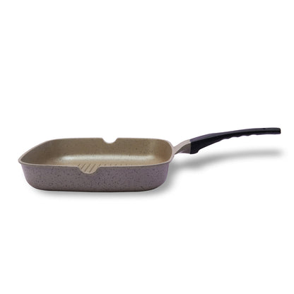 Die-Cast Single Grill pan with 4 Colors & 2 Sizes