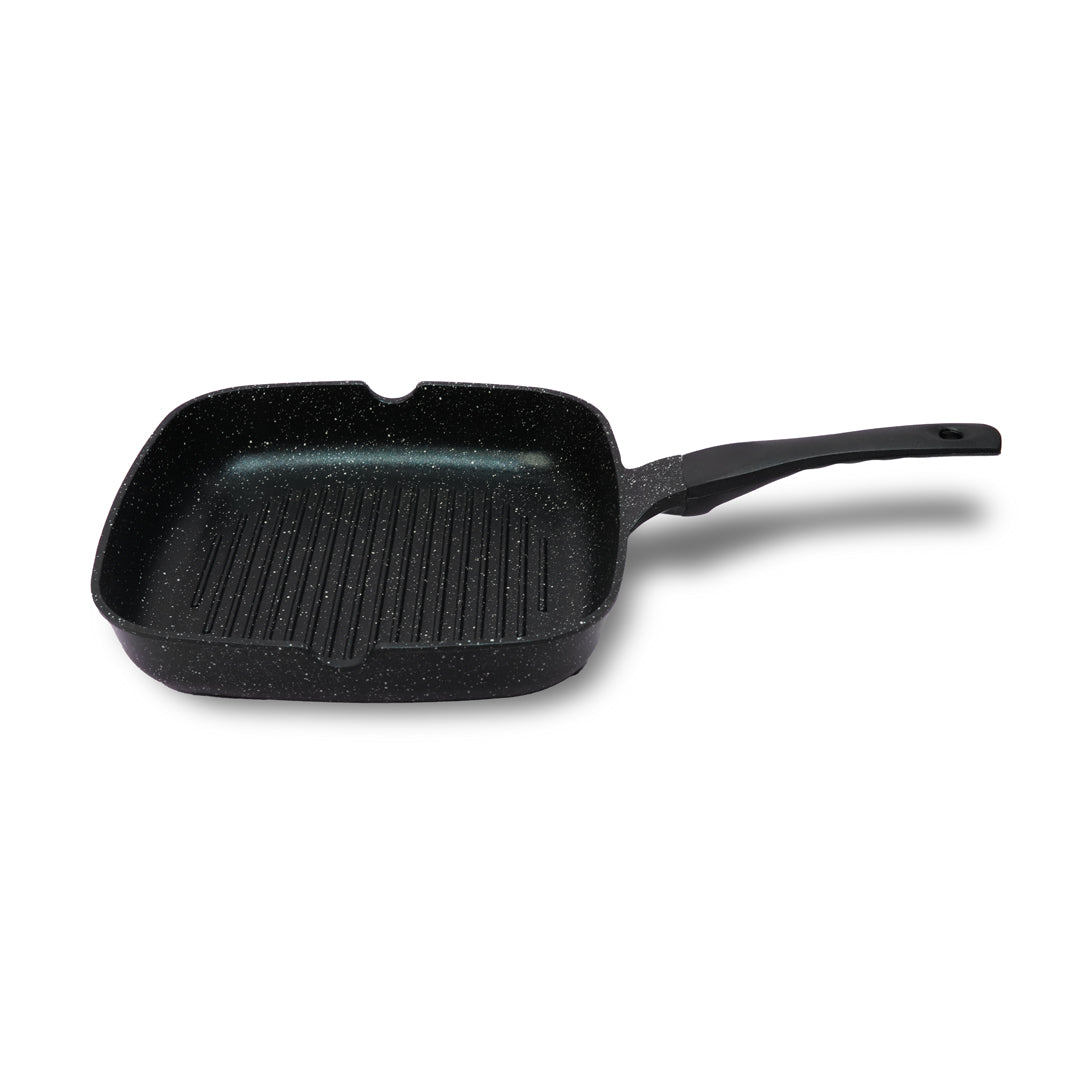 Die-Cast Single Grill pan with 4 Colors & 2 Sizes