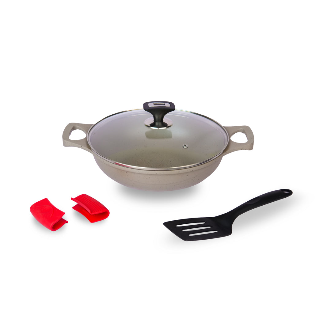 5pcs Die-Cast Wok (Karahi) with 5 Colors & 2 Sizes