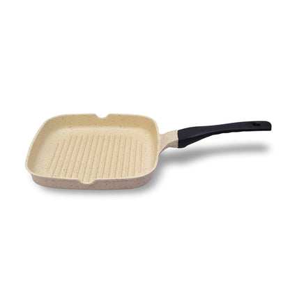 Die-Cast Single Grill pan with 4 Colors & 2 Sizes