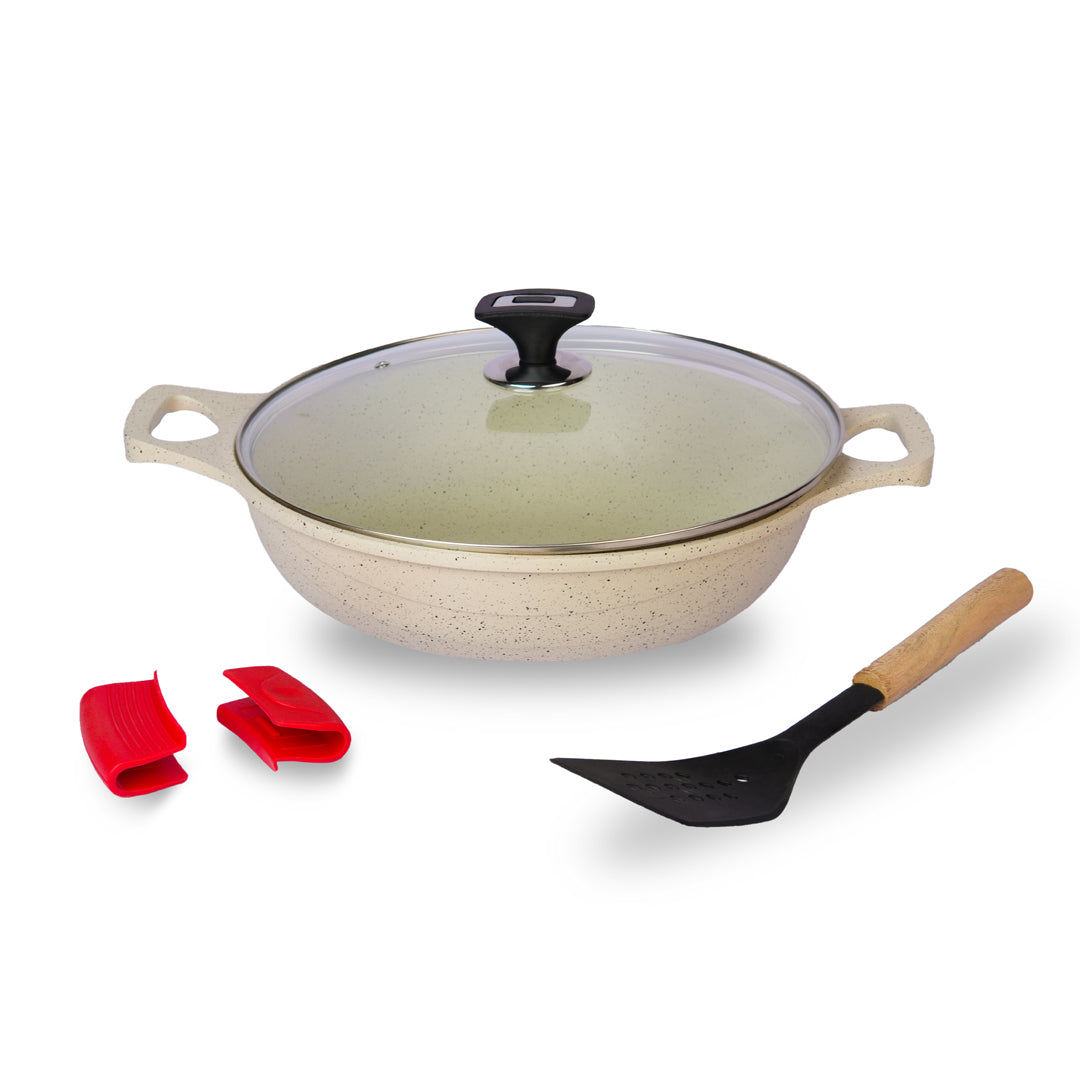 5pcs Die-Cast Wok (Karahi) with 5 Colors & 2 Sizes