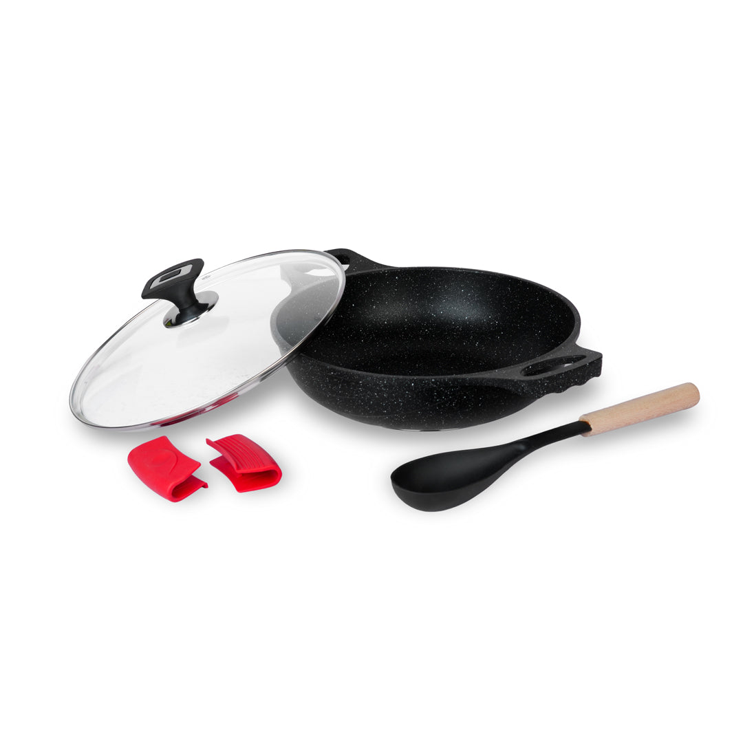 5pcs Die-Cast Wok (Karahi) with 5 Colors & 2 Sizes
