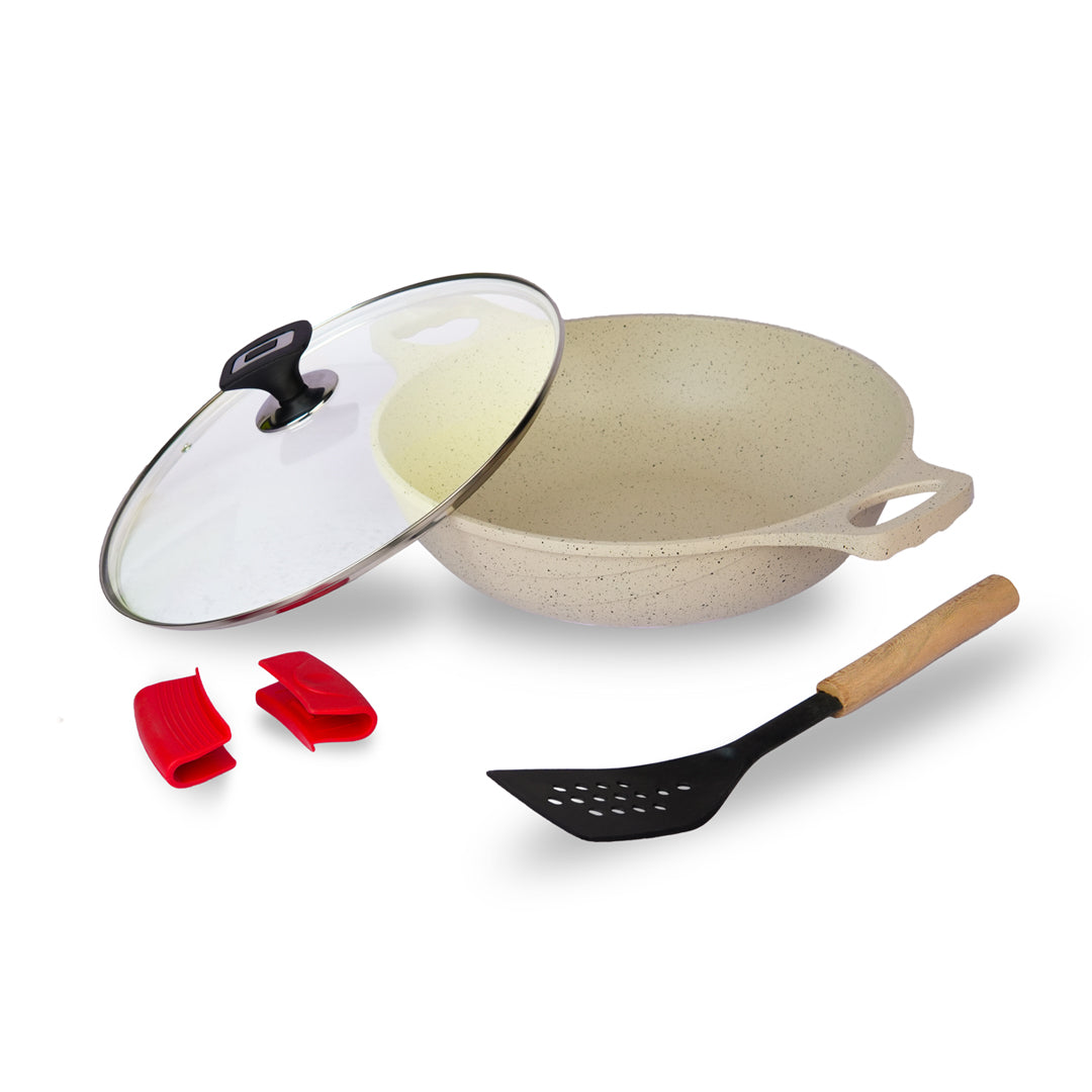 5pcs Die-Cast Wok (Karahi) with 5 Colors & 2 Sizes