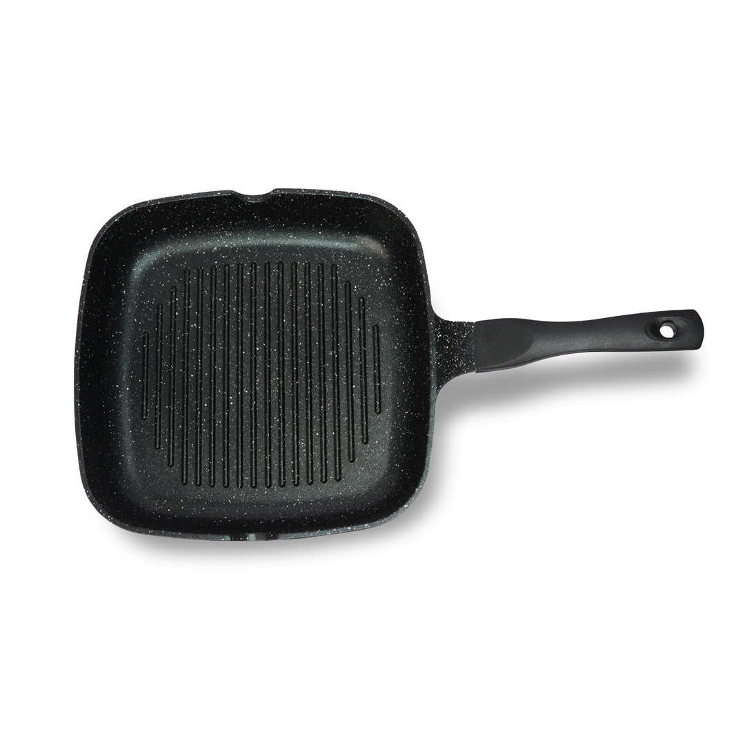 Die-Cast Single Grill pan with 4 Colors & 2 Sizes