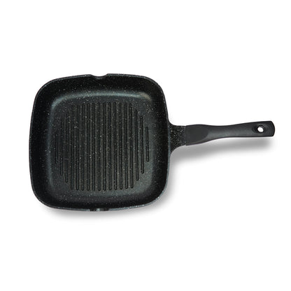 Die-Cast Single Grill pan with 4 Colors & 2 Sizes