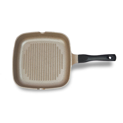 Die-Cast Single Grill pan with 4 Colors & 2 Sizes