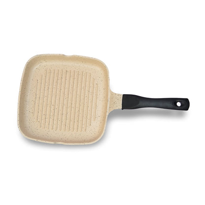 Die-Cast Single Grill pan with 4 Colors & 2 Sizes