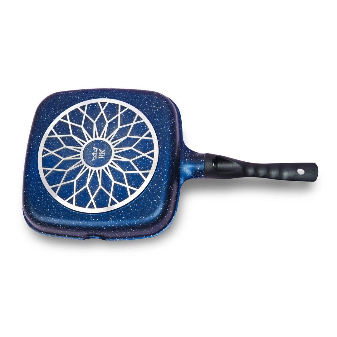 Die-Cast Single Grill pan with 4 Colors & 2 Sizes