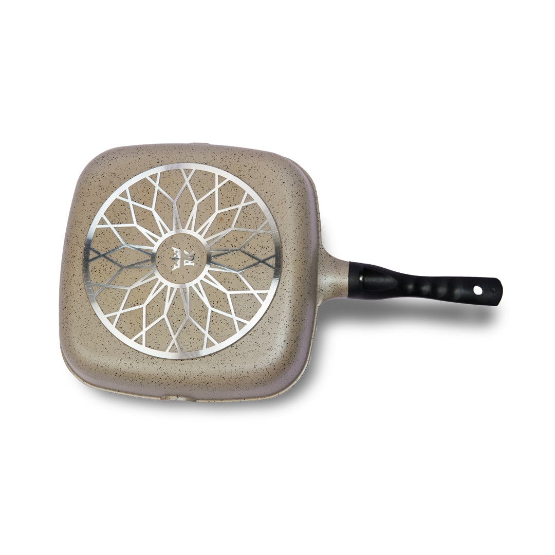 Die-Cast Single Grill pan with 4 Colors & 2 Sizes