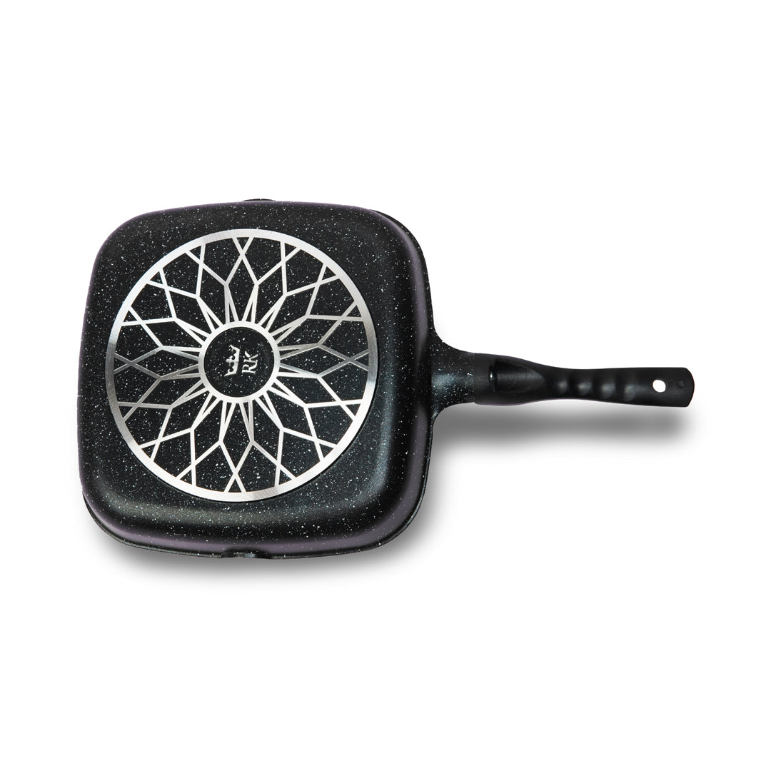 Die-Cast Single Grill pan with 4 Colors & 2 Sizes