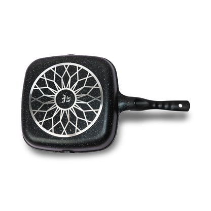 Die-Cast Single Grill pan with 4 Colors & 2 Sizes