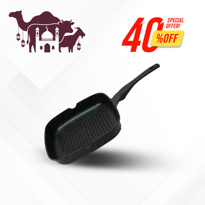 Die-Cast Single Grill pan with 4 Colors & 2 Sizes