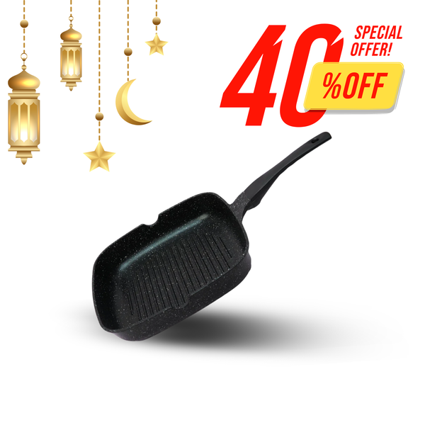 Die-Cast Single Grill pan with 4 Colors & 2 Sizes